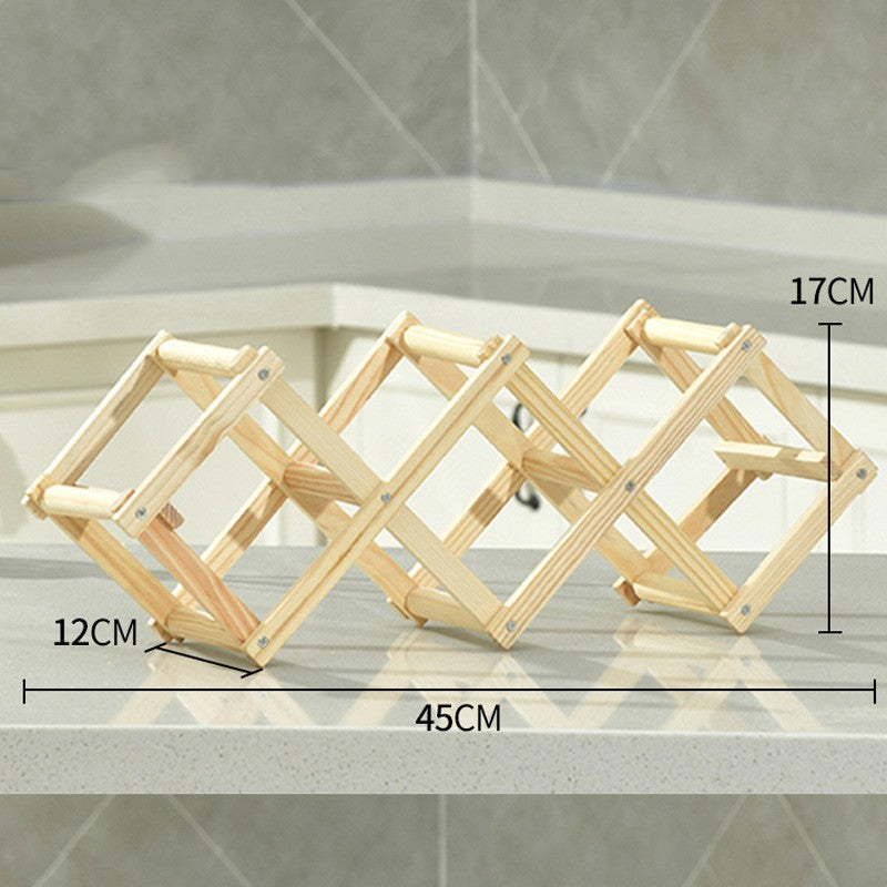 Wooden Wine Rack Folding Wooden Wine Rack Ornaments Wholesale vendor