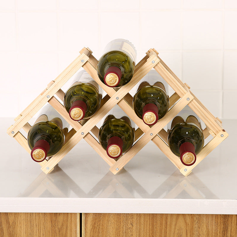 Wooden Wine Rack Folding Wooden Wine Rack Ornaments Wholesale vendor