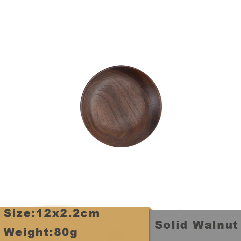 Japanese Wooden Fruit Bowl Round Wooden Plate Idea Wholesale vendor