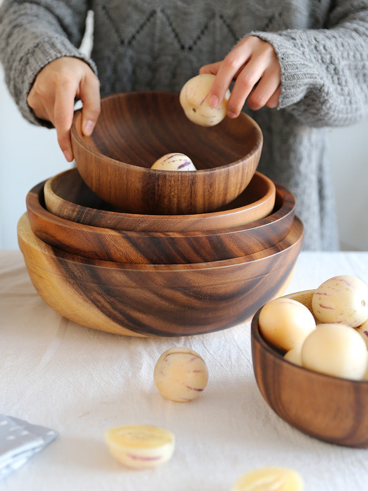 Acacia wooden bowl wooden tableware Wholesale vendor