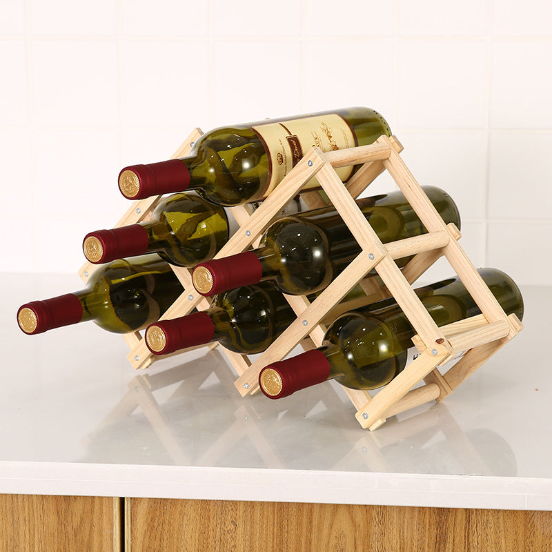Wooden Wine Rack Folding Wooden Wine Rack Ornaments Wholesale vendor
