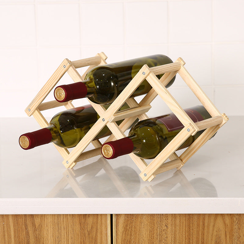 Wooden Wine Rack Folding Wooden Wine Rack Ornaments Wholesale vendor