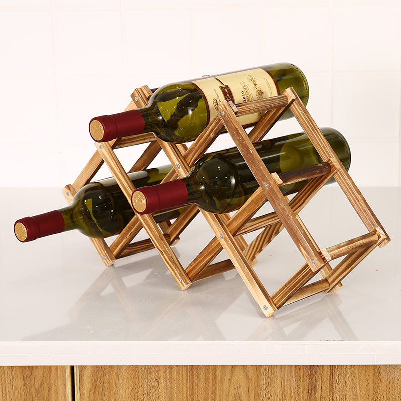 Wooden Wine Rack Folding Wooden Wine Rack Ornaments Wholesale vendor