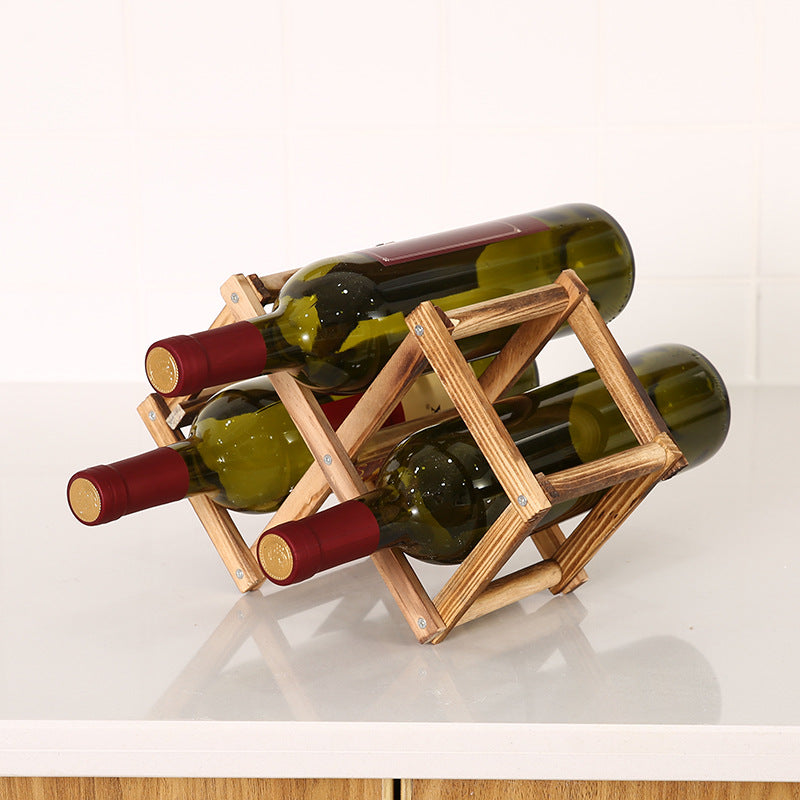 Wooden Wine Rack Folding Wooden Wine Rack Ornaments Wholesale vendor