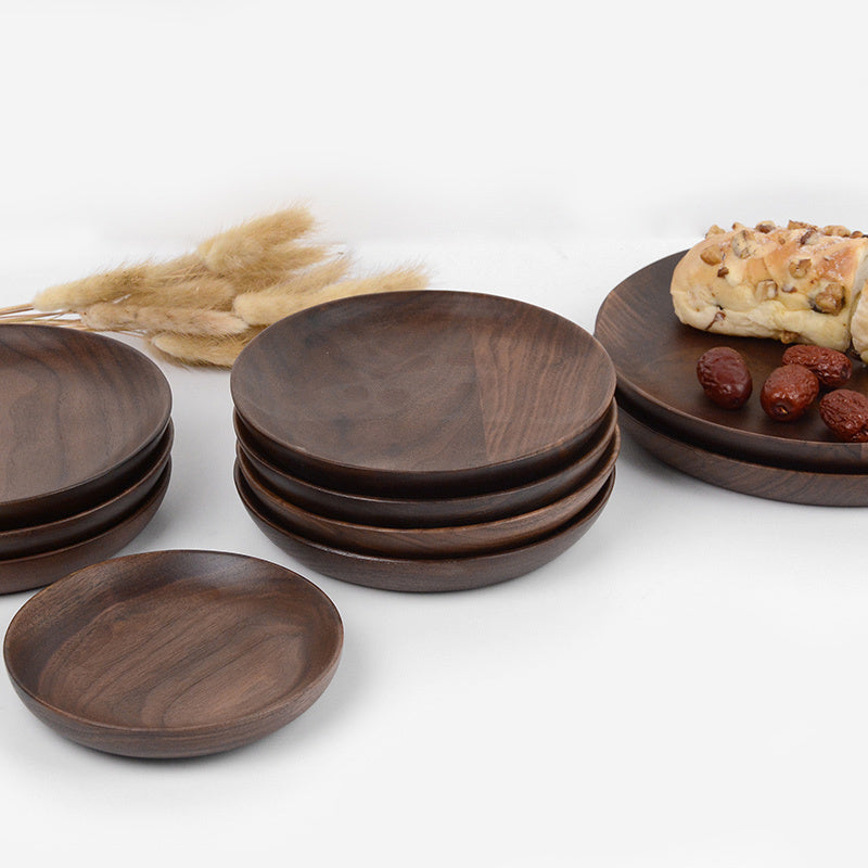 Japanese Wooden Fruit Bowl Round Wooden Plate Idea Wholesale vendor