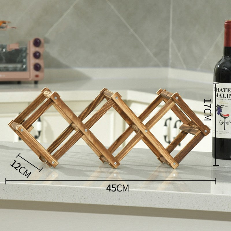 Wooden Wine Rack Folding Wooden Wine Rack Ornaments Wholesale vendor