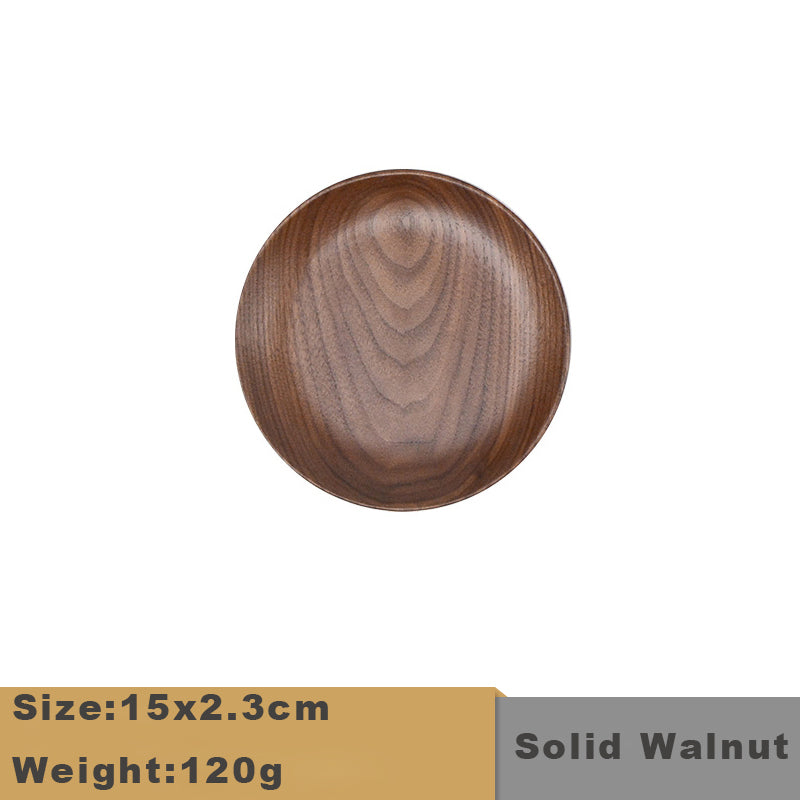 Japanese Wooden Fruit Bowl Round Wooden Plate Idea Wholesale vendor