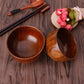 Wooden round wooden bowl Cj