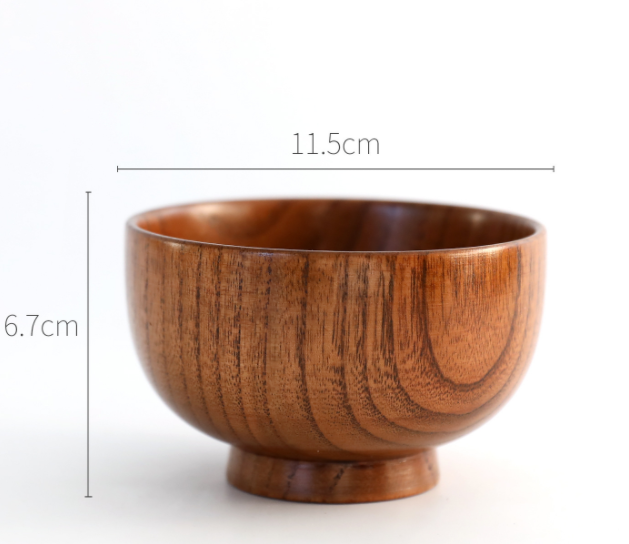 Wooden round wooden bowl Cj