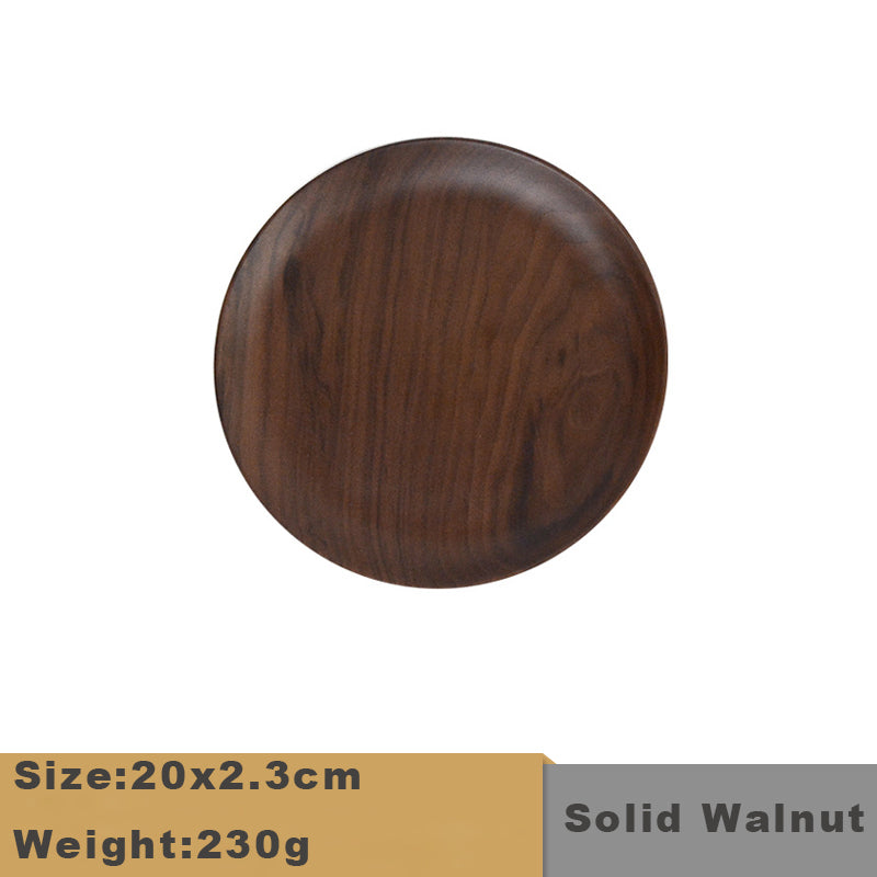 Japanese Wooden Fruit Bowl Round Wooden Plate Idea Wholesale vendor