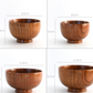 Wooden round wooden bowl Cj
