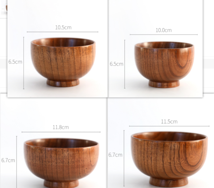 Wooden round wooden bowl Cj