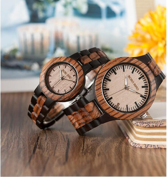 Wooden couple watch Resin Wood Living