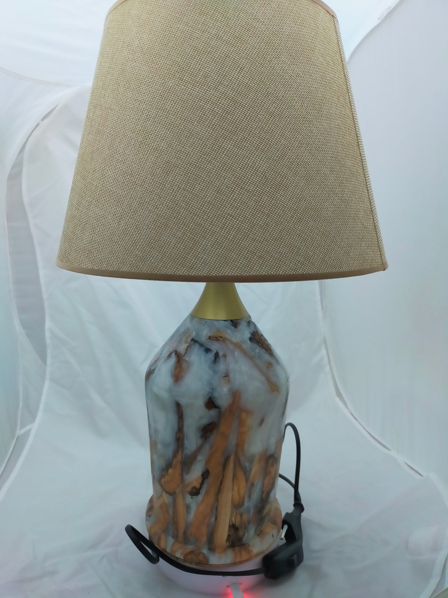 Handmade Lampshade Resin Wood Living