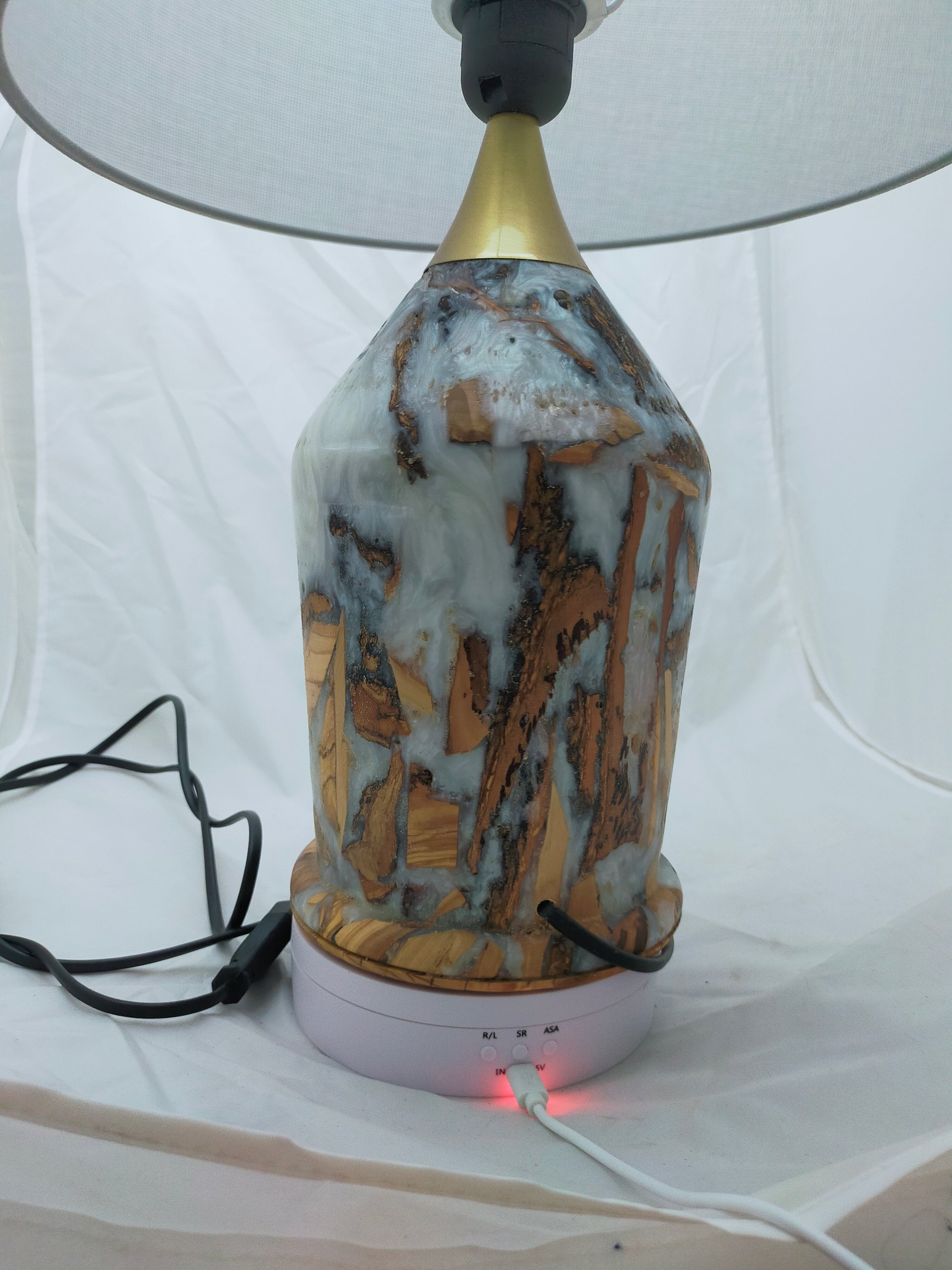 Handmade Lampshade Resin Wood Living