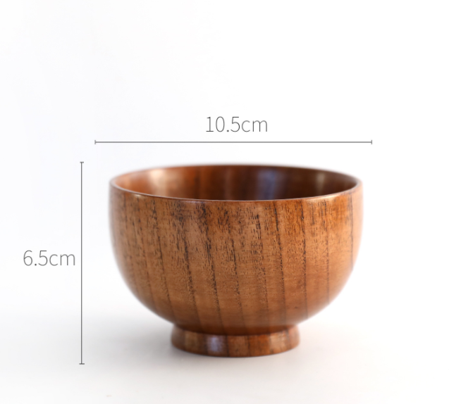 Wooden round wooden bowl Cj