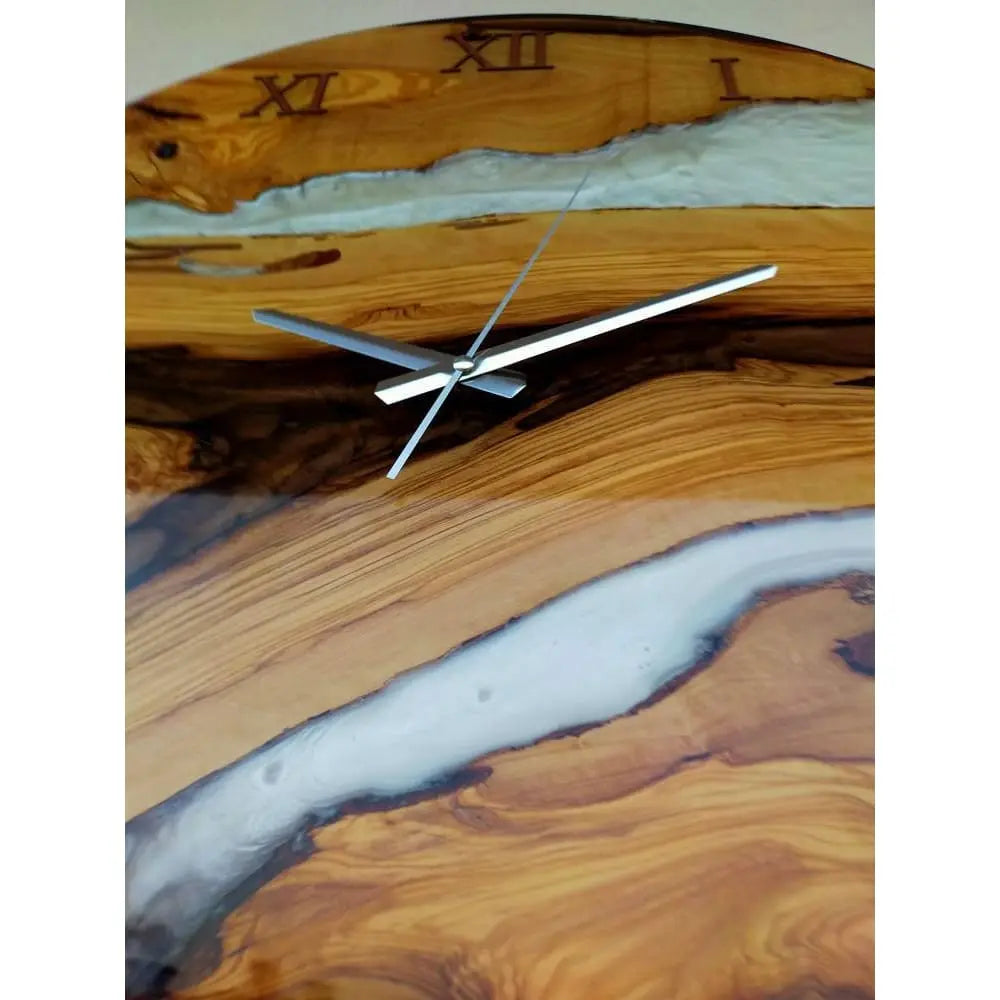 Bicolor Epoxy & Olive Wood Wall Clock Wholesale vendor