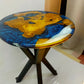 Epoxy Resin & Wood Table Top - Metallic Bicolor