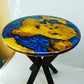 Epoxy Resin & Wood Table Top - Metallic Bicolor