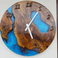 Metallic Color Epoxy & Olive Wood Wall Clock