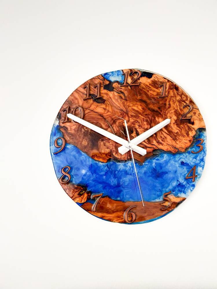 Clocks for wall, Resin Wall Clock, Wall Clock, Wall art, Wall Decor, Wooden Clock, Large wall clock, Large wall clock