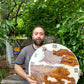 Metallic Color Epoxy & Olive Wood Wall Clock