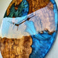 Bicolor Epoxy & Olive Wood Wall Clock