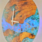 Aquarium Epoxy & Olive Wood Wall Clock