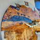 Bicolor Epoxy & Olive Wood Wall Clock
