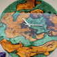 Bicolor Epoxy & Olive Wood Wall Clock