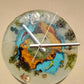 Aquarium Epoxy & Olive Wood Wall Clock