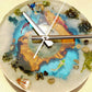 Aquarium Epoxy & Olive Wood Wall Clock