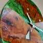 Metallic Color Epoxy & Olive Wood Wall Clock