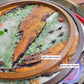 Metallic Color Epoxy & Olive Wood Wall Clock