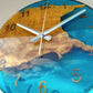 Transparent Epoxy & Olive Wood Wall Clock