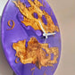 Metallic Color Epoxy & Olive Wood Wall Clock