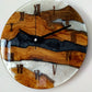 Bicolor Epoxy & Olive Wood Wall Clock