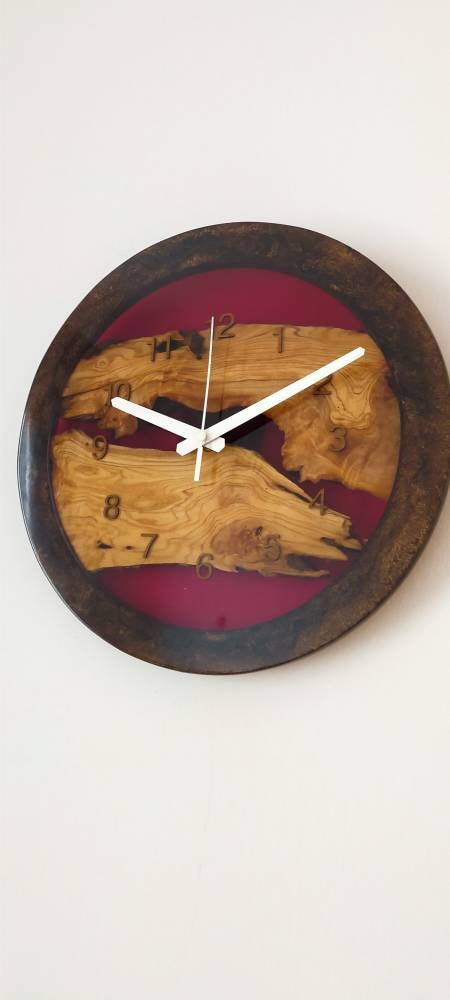 Epoxy clock, Resin clock, Clock for wall, Epoxy Wall Clock, Resin Wall Clock, Wooden Wall Clock--Sold, Large wall clock