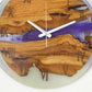 Bicolor Epoxy & Olive Wood Wall Clock