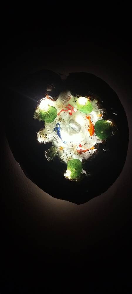 Koifish in resin, gift for friend, Aquarium Look 3D fish pond, Housewarming gift
