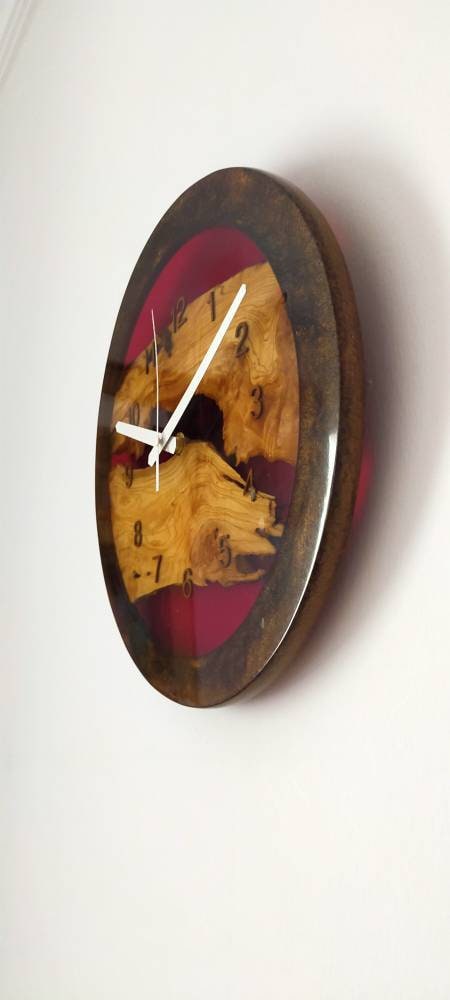 Epoxy clock, Resin clock, Clock for wall, Epoxy Wall Clock, Resin Wall Clock, Wooden Wall Clock--Sold, Large wall clock