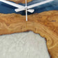 Bicolor Epoxy & Olive Wood Wall Clock