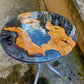 Epoxy Resin & Wood Table Top - Metallic