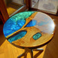 Epoxy Resin & Wood Table Top - Metallic Bicolor