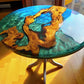 Epoxy Resin & Wood Table Top - Metallic Bicolor