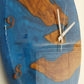 Metallic Color Epoxy & Olive Wood Wall Clock