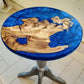 Epoxy Resin & Wood Table Top - Metallic