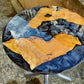 Epoxy Resin & Wood Table Top - Metallic
