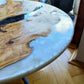 Epoxy Resin & Wood Table Top - Metallic Bicolor