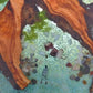 Aquarium Epoxy & Olive Wood Wall Clock